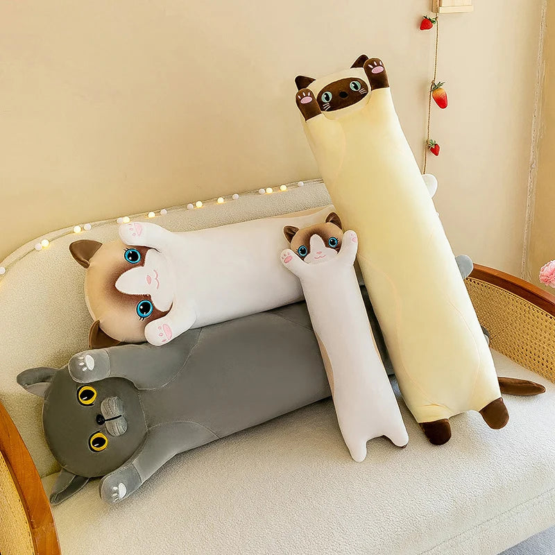 kawaiies-softtoys-plushies-kawaii-plush-Long Snuggly Cat Siamese British Shorthair Snowshoe Plushies Collection Soft toy 