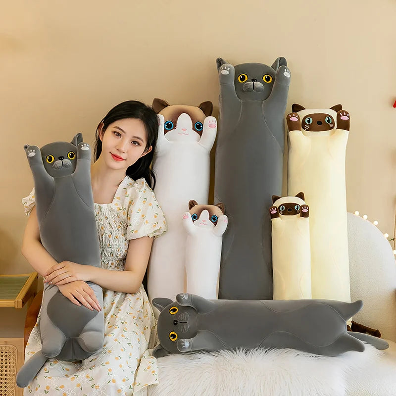 kawaiies-softtoys-plushies-kawaii-plush-Long Snuggly Cat Siamese British Shorthair Snowshoe Plushies Collection Soft toy 