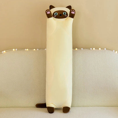 kawaiies-softtoys-plushies-kawaii-plush-Long Snuggly Cat Siamese British Shorthair Snowshoe Plushies Collection Soft toy Siamese 20in / 50cm 