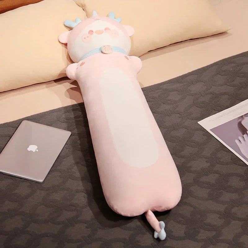kawaiies-softtoys-plushies-kawaii-plush-Long Snuggly Cute Dragon Plushies Soft toy Pink 27in / 70cm 