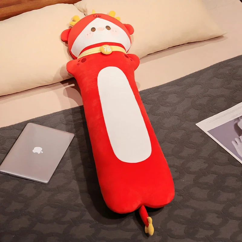kawaiies-softtoys-plushies-kawaii-plush-Long Snuggly Cute Dragon Plushies Soft toy Red 27in / 70cm 