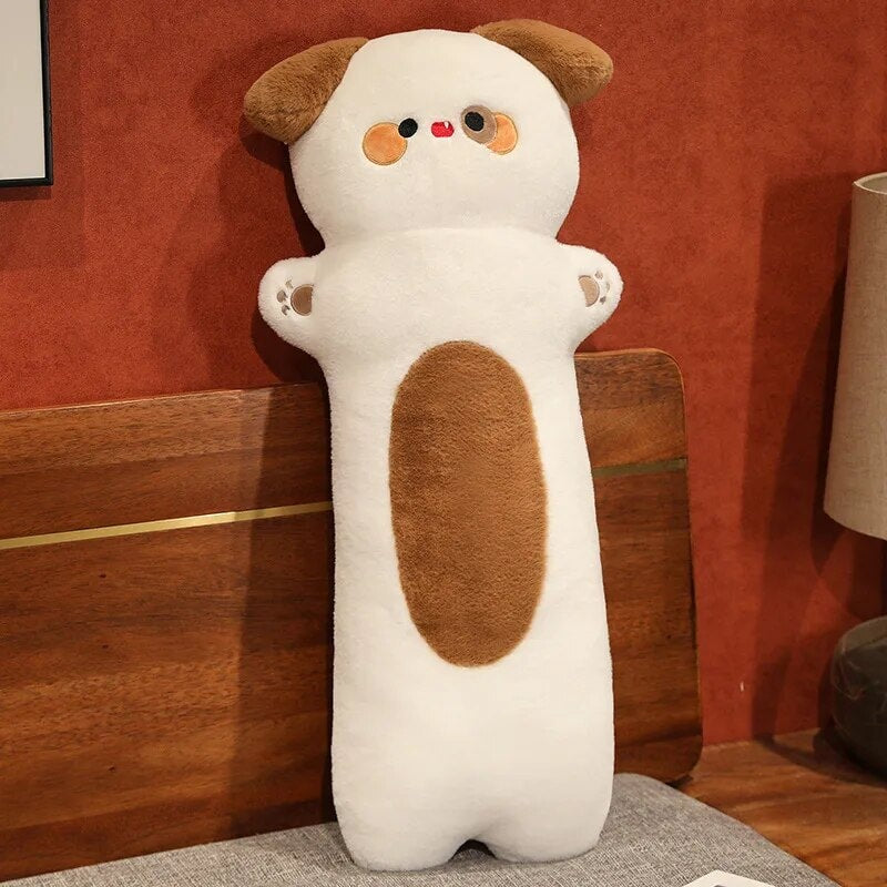 kawaiies-softtoys-plushies-kawaii-plush-Long Snuggly Fluffy Dog Plushies Soft toy Brown 27in / 70cm 