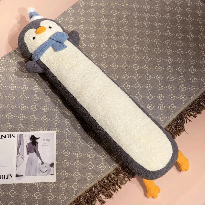 kawaiies-softtoys-plushies-kawaii-plush-Long Snuggly Fluffy Penguin Plushies Soft toy Gray 90cm 