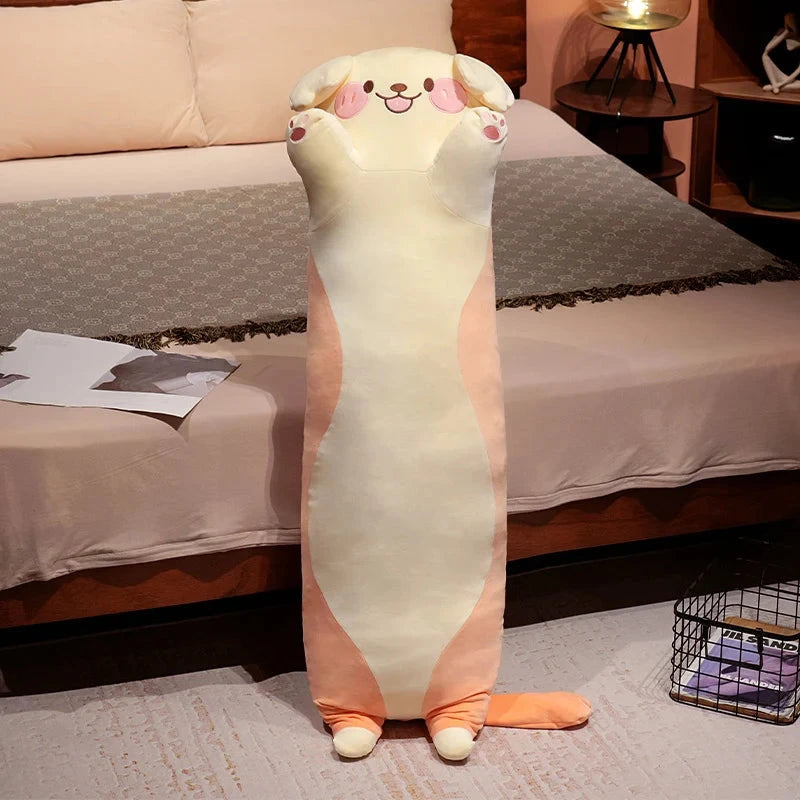 kawaiies-softtoys-plushies-kawaii-plush-Long Snuggly Kawaii Dog Plushies Soft toy Orange 35in / 90cm 