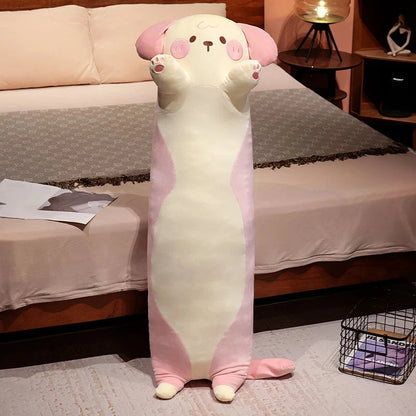kawaiies-softtoys-plushies-kawaii-plush-Long Snuggly Kawaii Dog Plushies Soft toy Pink 51in / 130cm 