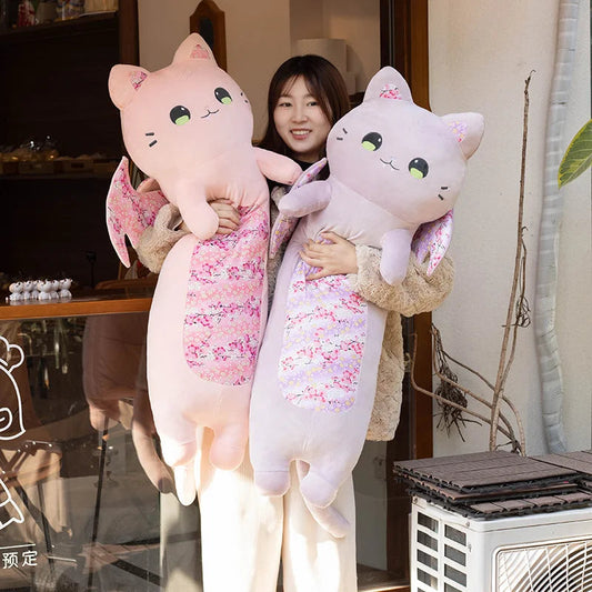 kawaiies-softtoys-plushies-kawaii-plush-Long Snuggly Luna & Solis Sakura Cat Plushies Soft toy 