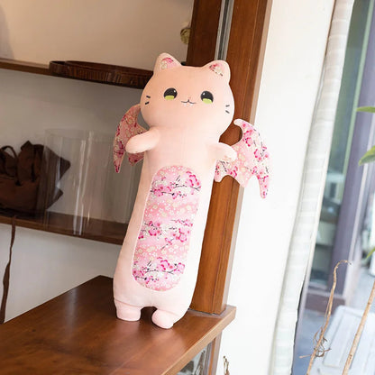 kawaiies-softtoys-plushies-kawaii-plush-Long Snuggly Luna & Solis Sakura Cat Plushies Soft toy Pink 43in / 110cm 