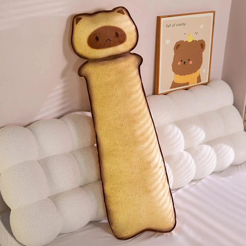 kawaiies-softtoys-plushies-kawaii-plush-Long Snuggly Toasted Cat Plushies Soft toy Light (Sad) 90cm 