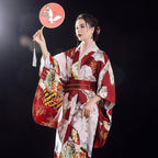 kawaiies-softtoys-plushies-kawaii-plush-Long Traditional Japanese-themed Floral Women's Kimono Kimono 