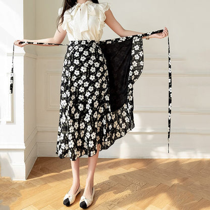 kawaiies-softtoys-plushies-kawaii-plush-Lovely Floral Midi Wrap Skirt Apparel 