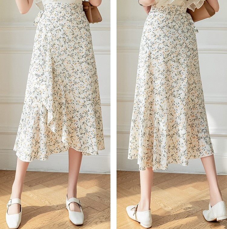 kawaiies-softtoys-plushies-kawaii-plush-Lovely Floral Midi Wrap Skirt Apparel 