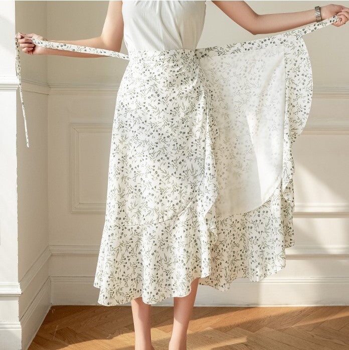 kawaiies-softtoys-plushies-kawaii-plush-Lovely Floral Midi Wrap Skirt Apparel 