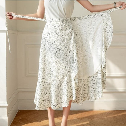 kawaiies-softtoys-plushies-kawaii-plush-Lovely Floral Midi Wrap Skirt Apparel 