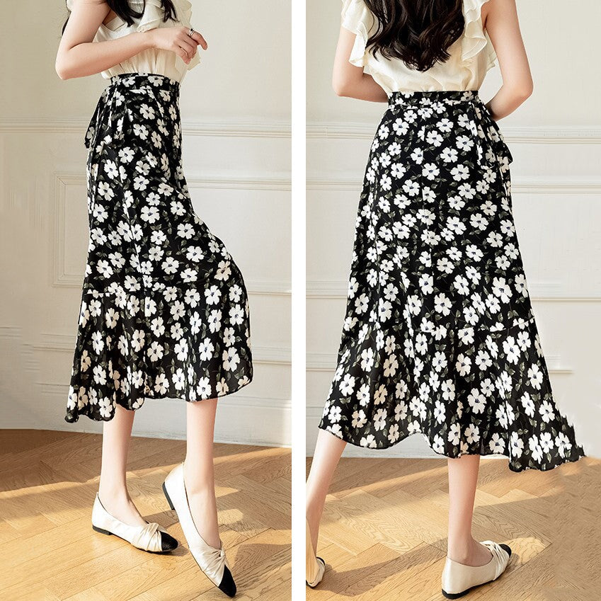 kawaiies-softtoys-plushies-kawaii-plush-Lovely Floral Midi Wrap Skirt Apparel 
