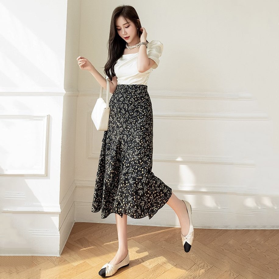 kawaiies-softtoys-plushies-kawaii-plush-Lovely Floral Midi Wrap Skirt Apparel 