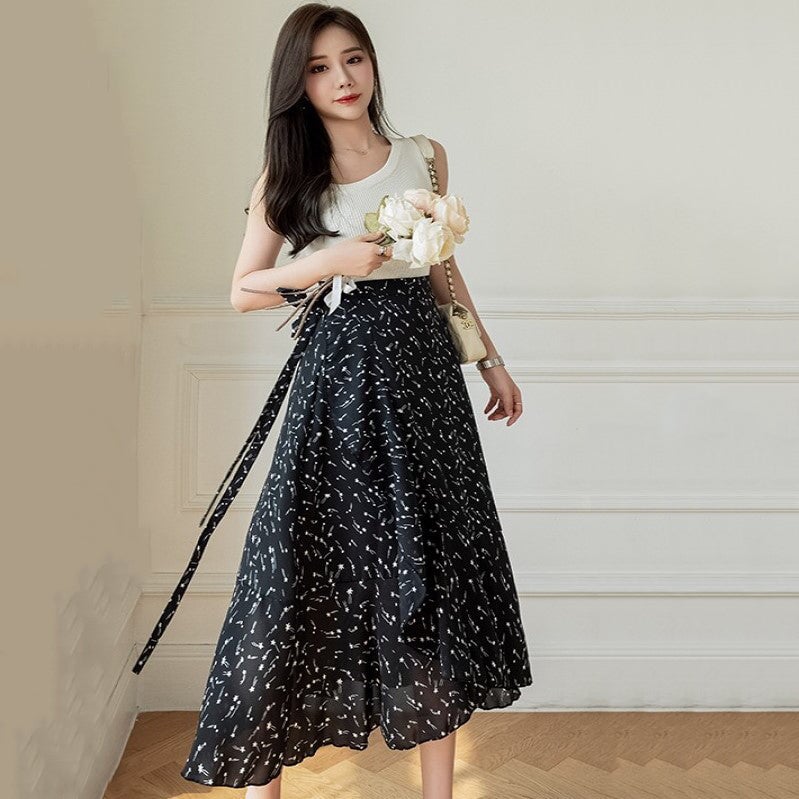 kawaiies-softtoys-plushies-kawaii-plush-Lovely Floral Midi Wrap Skirt Apparel 