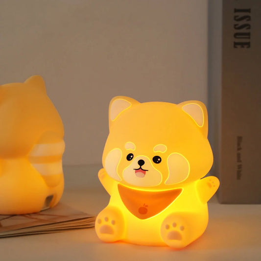 kawaiies-softtoys-plushies-kawaii-plush-Lovely Red Panda LED Night Light Home Decor 