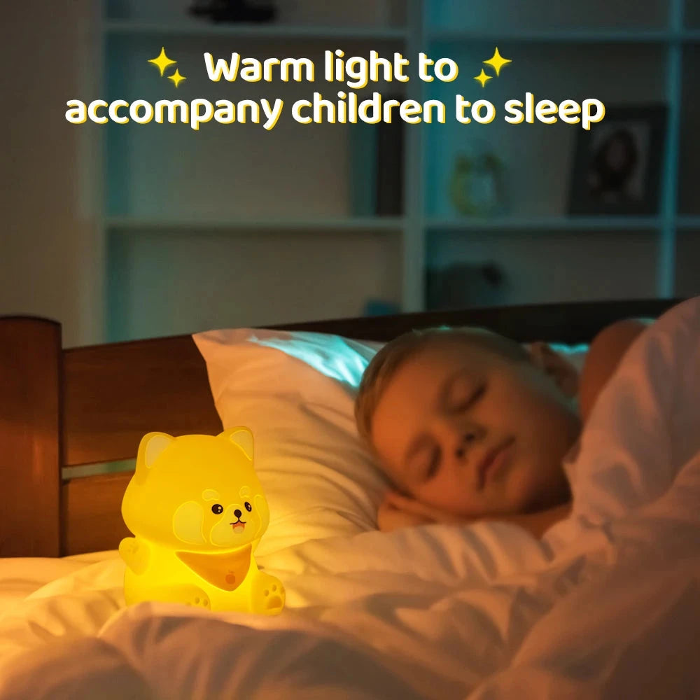 kawaiies-softtoys-plushies-kawaii-plush-Lovely Red Panda LED Night Light Home Decor 