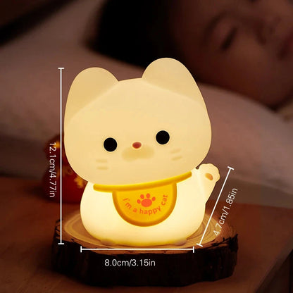 kawaiies-softtoys-plushies-kawaii-plush-Lucky Cat LED Night Light Home Decor 