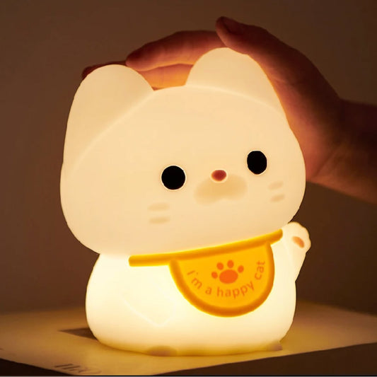 kawaiies-softtoys-plushies-kawaii-plush-Lucky Cat LED Night Light Home Decor 