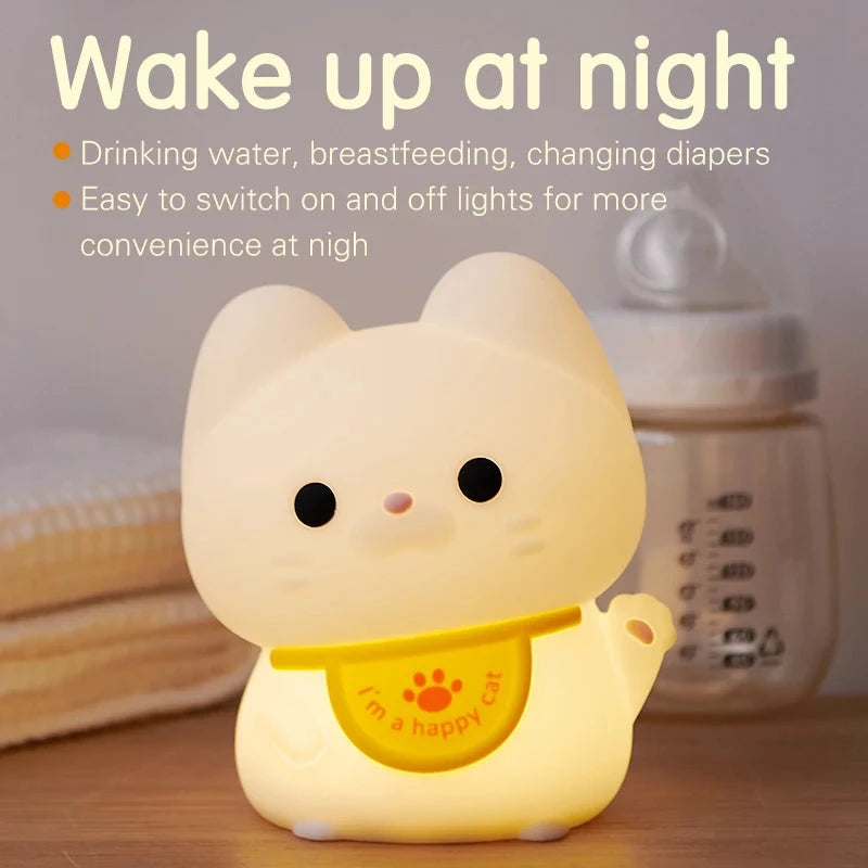 kawaiies-softtoys-plushies-kawaii-plush-Lucky Cat LED Night Light Home Decor 