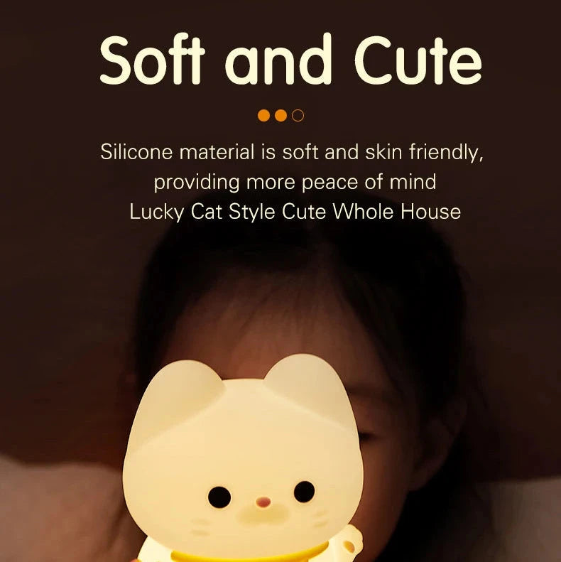kawaiies-softtoys-plushies-kawaii-plush-Lucky Cat LED Night Light Home Decor 