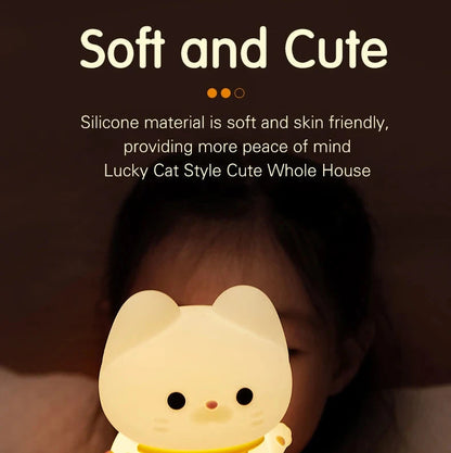 kawaiies-softtoys-plushies-kawaii-plush-Lucky Cat LED Night Light Home Decor 