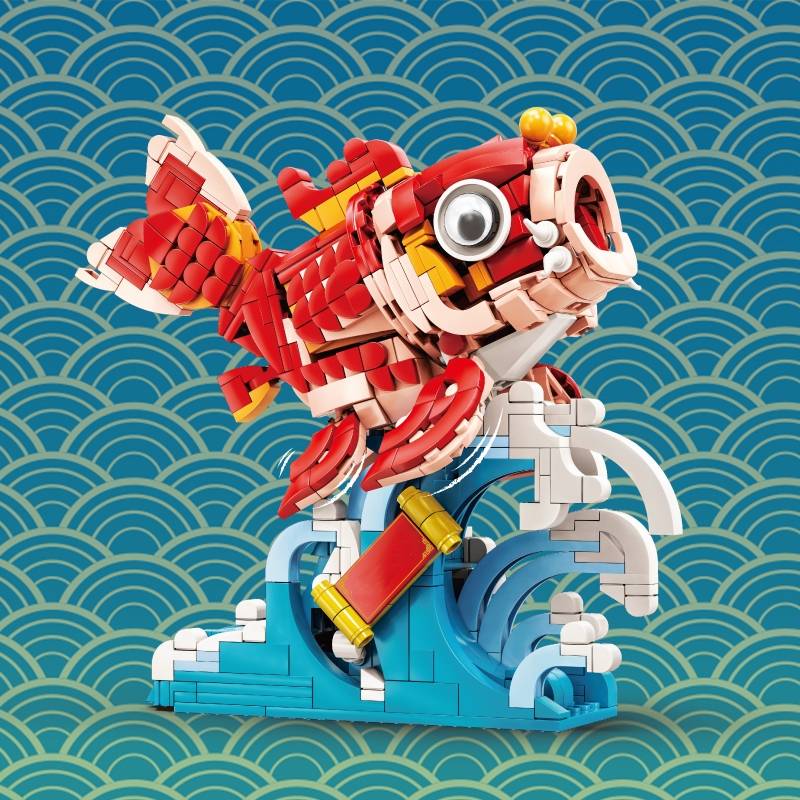 kawaiies-softtoys-plushies-kawaii-plush-Lucky Red Fish Wave Micro Building Set Build it 