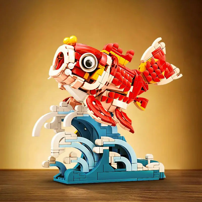 Fish Buildinh Lucky Red Fish Wave Micro Building Set – Kawaiies