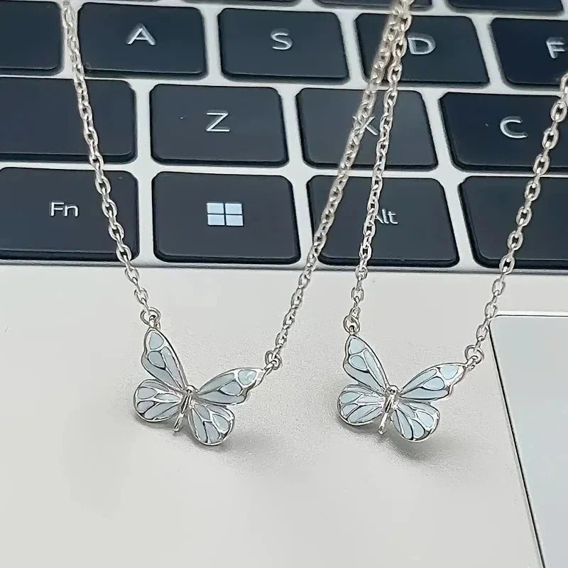 kawaiies-softtoys-plushies-kawaii-plush-Luminous Blue Butterfly Necklace Jewelry 