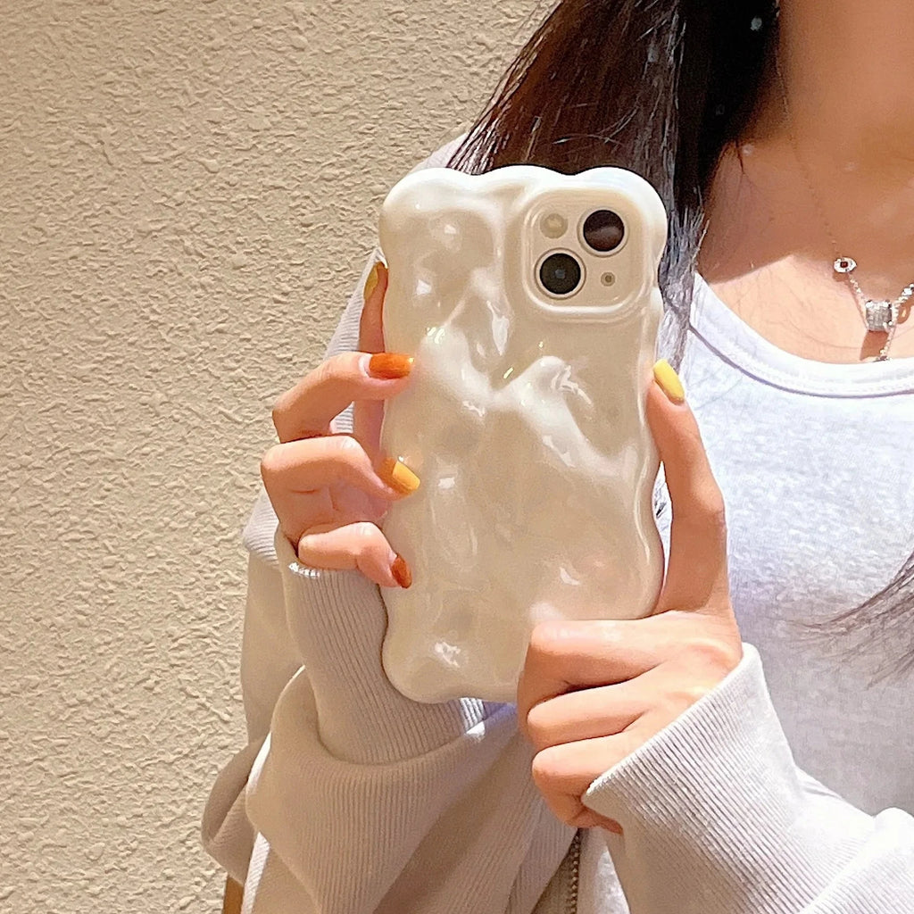 kawaiies-softtoys-plushies-kawaii-plush-Luxury Pearl White Wave iPhone Case Accessories 