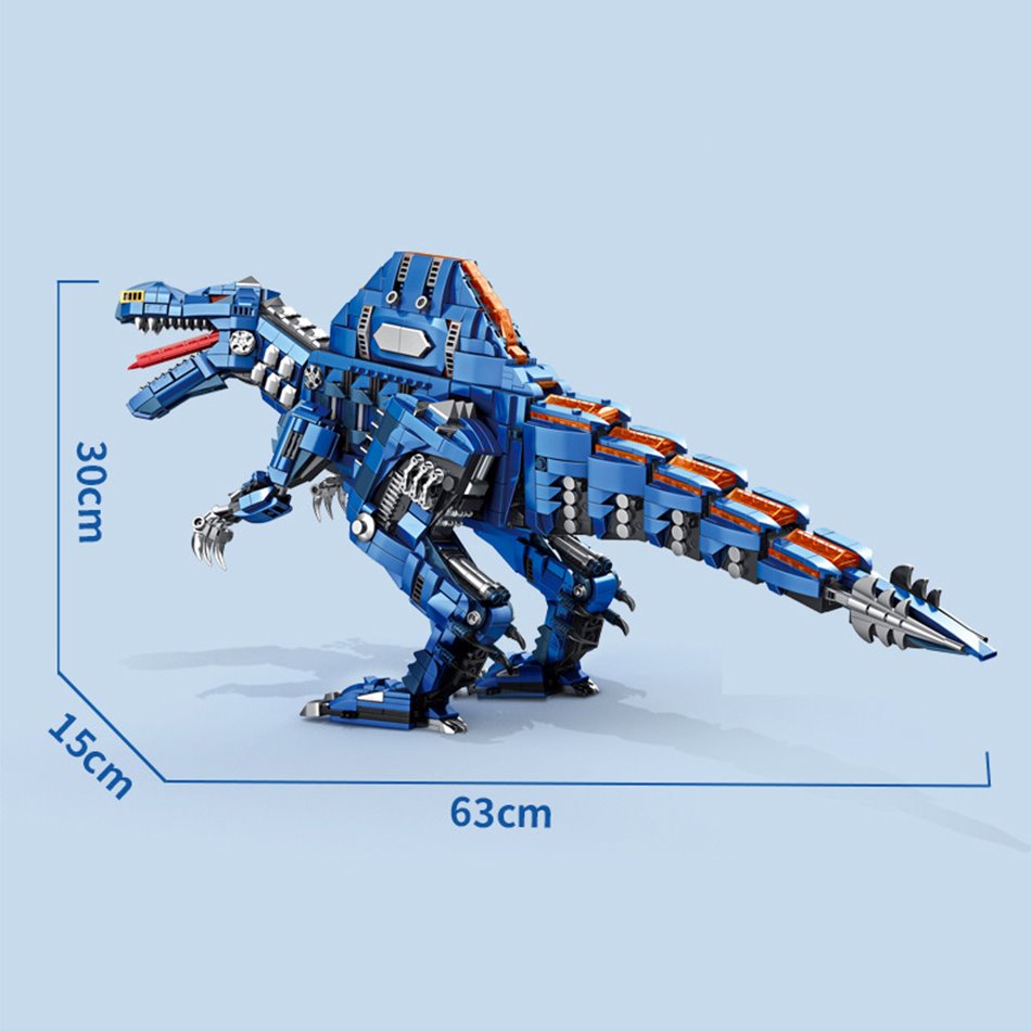 kawaiies-softtoys-plushies-kawaii-plush-Majestic Blue Spinosaurus Building Sets Build it 