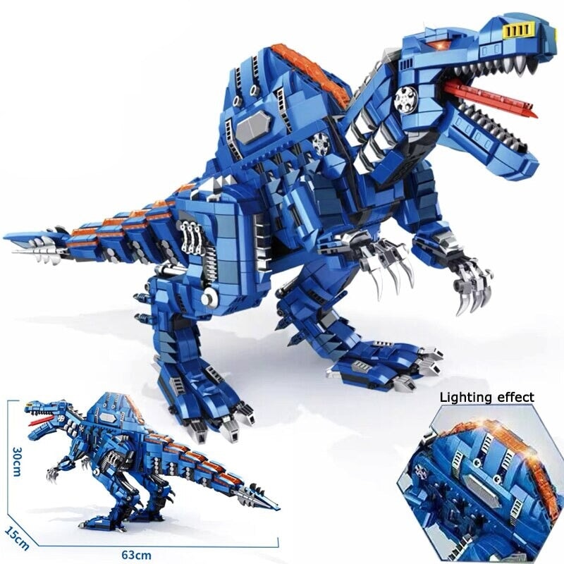 kawaiies-softtoys-plushies-kawaii-plush-Majestic Blue Spinosaurus Building Sets Build it 