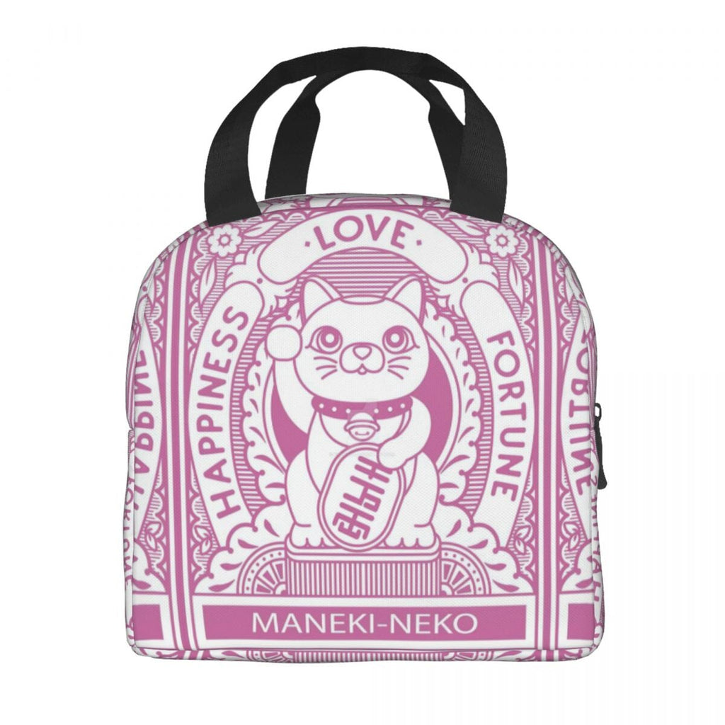 kawaiies-softtoys-plushies-kawaii-plush-Maneki Neko Lucky Cat Insulated Lunch Bag Bag 