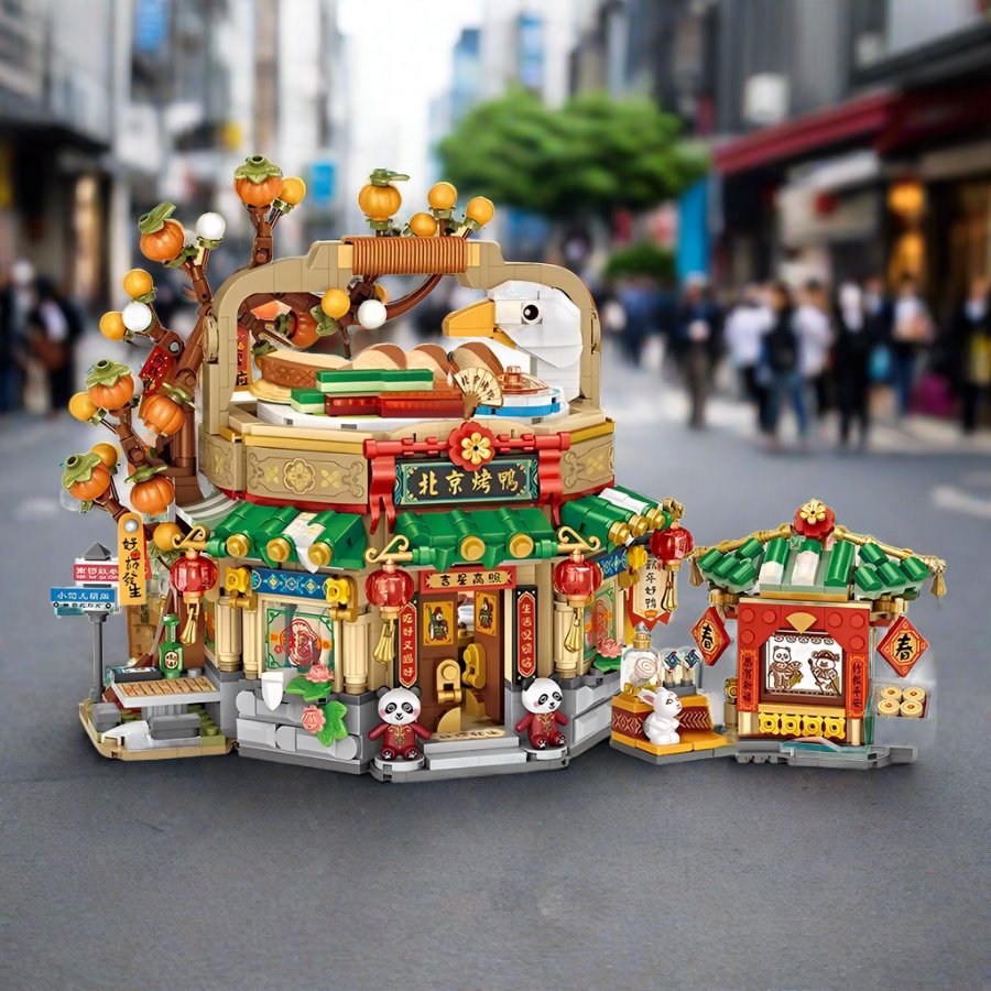 kawaiies-softtoys-plushies-kawaii-plush-Mei Mei Panda Peking Duck Restaurant Micro Building Blocks With Lights Build it 
