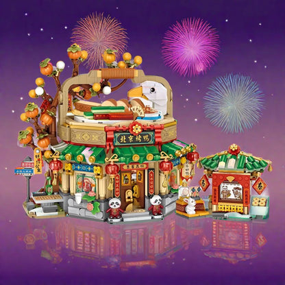kawaiies-softtoys-plushies-kawaii-plush-Mei Mei Panda Peking Duck Restaurant Micro Building Blocks With Lights Build it 