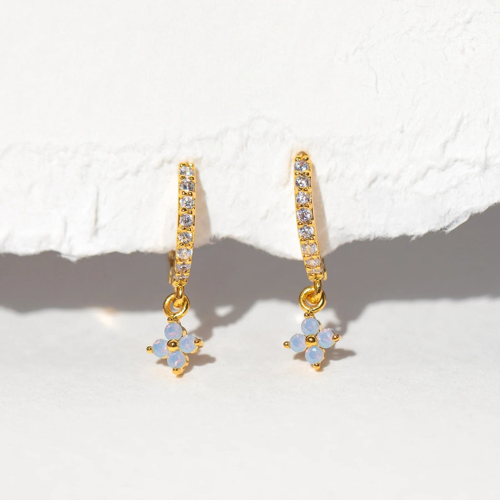kawaiies-softtoys-plushies-kawaii-plush-Mini Dangling Blue Flower Gold-Plated Earrings Earrings 