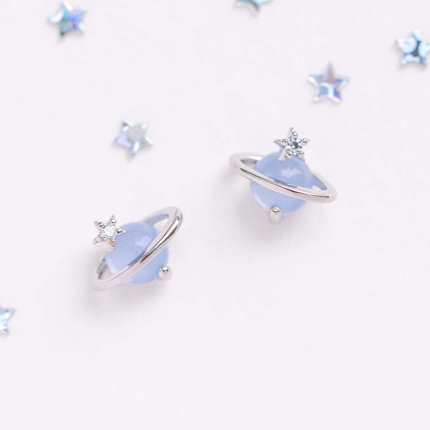 kawaiies-softtoys-plushies-kawaii-plush-Mini Neptune Shooting Star Gold-Plated Stud Earring Earrings 