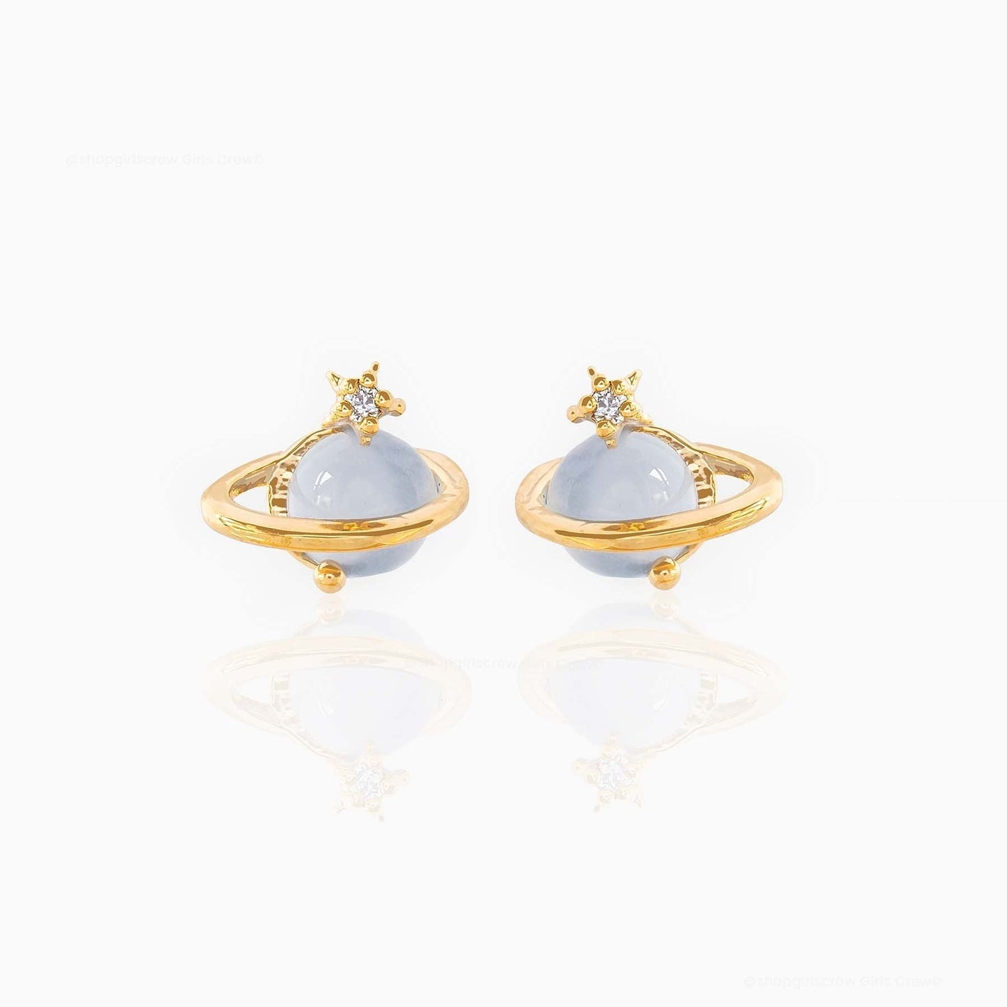 kawaiies-softtoys-plushies-kawaii-plush-Mini Neptune Shooting Star Gold-Plated Stud Earring Earrings Gold 