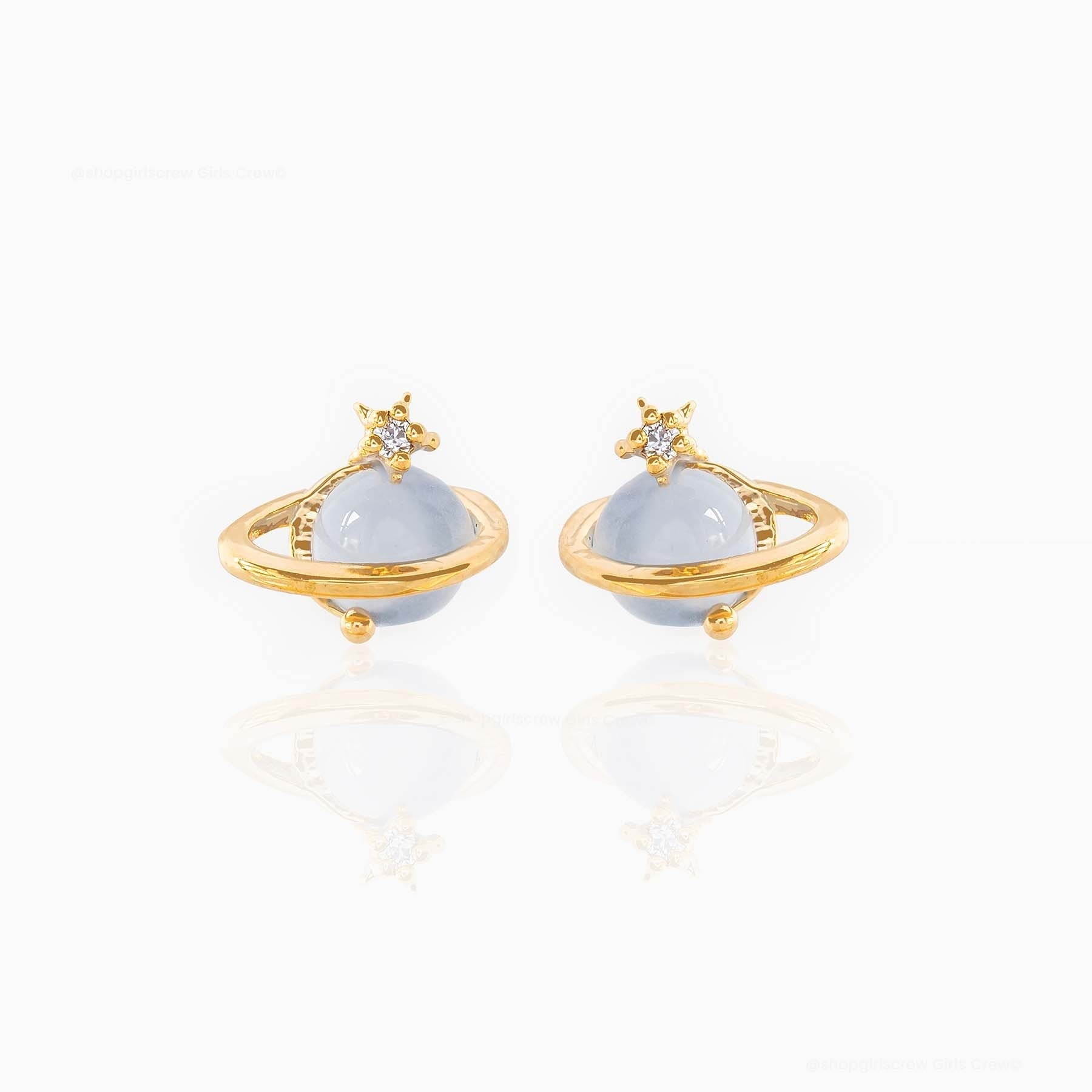 kawaiies-softtoys-plushies-kawaii-plush-Mini Neptune Shooting Star Gold-Plated Stud Earring Earrings Gold 