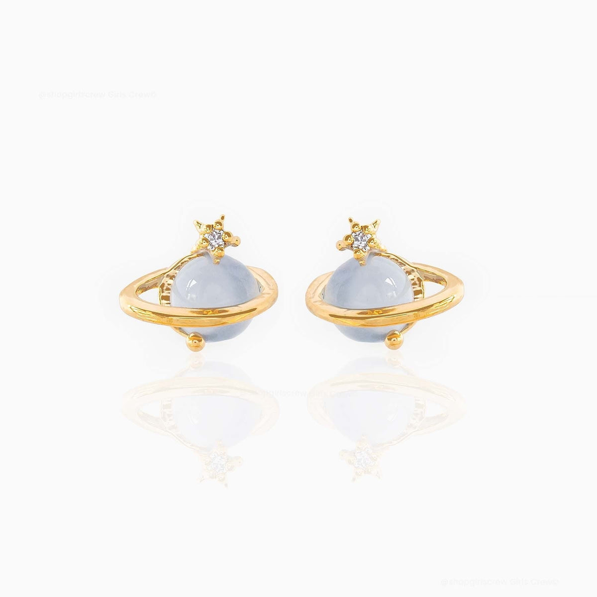 kawaiies-softtoys-plushies-kawaii-plush-Mini Neptune Shooting Star Gold-Plated Stud Earring Earrings Gold 