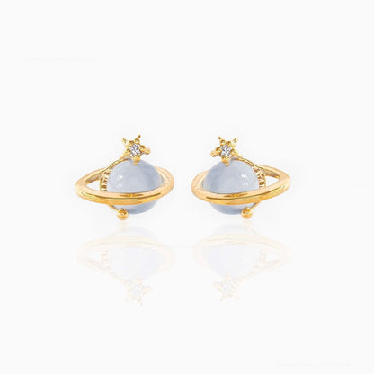 kawaiies-softtoys-plushies-kawaii-plush-Mini Neptune Shooting Star Gold-Plated Stud Earring Earrings Gold 