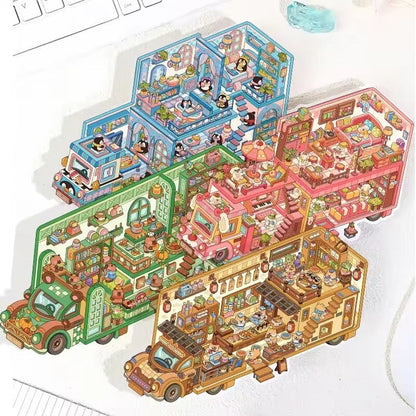 kawaiies-softtoys-plushies-kawaii-plush-Miniature 3D DIY Stickers Scene Subscription Mystery Box Accessories 