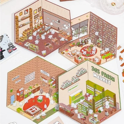 kawaiies-softtoys-plushies-kawaii-plush-Miniature 3D DIY Stickers Scene Subscription Mystery Box Accessories 