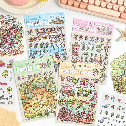 kawaiies-softtoys-plushies-kawaii-plush-Miniature 3D DIY Stickers Scene Subscription Mystery Box Accessories 