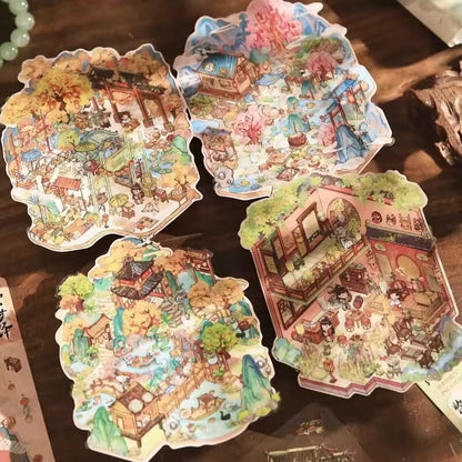 kawaiies-softtoys-plushies-kawaii-plush-Miniature 3D DIY Stickers Scene Subscription Mystery Box Accessories 