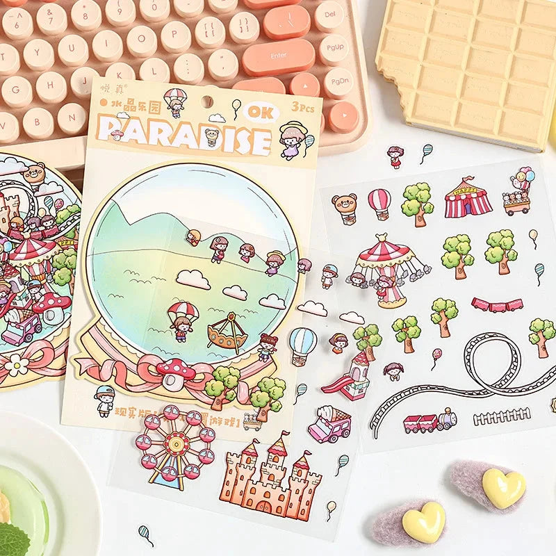 kawaiies-softtoys-plushies-kawaii-plush-Miniature 3D DIY Stickers Scene Subscription Mystery Box Accessories 