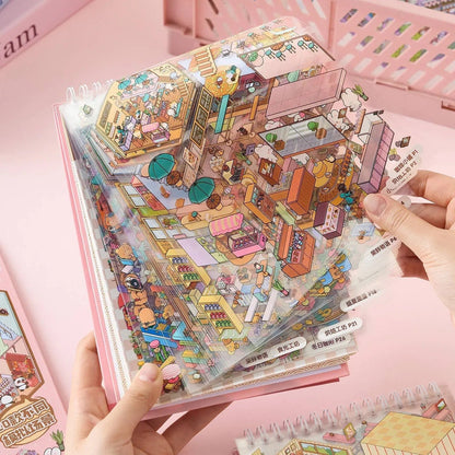 kawaiies-softtoys-plushies-kawaii-plush-Miniature 3D DIY Stickers Scene Subscription Mystery Box Accessories 