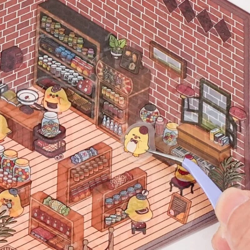 kawaiies-softtoys-plushies-kawaii-plush-Miniature 3D DIY Stickers Scene Subscription Mystery Box Accessories 