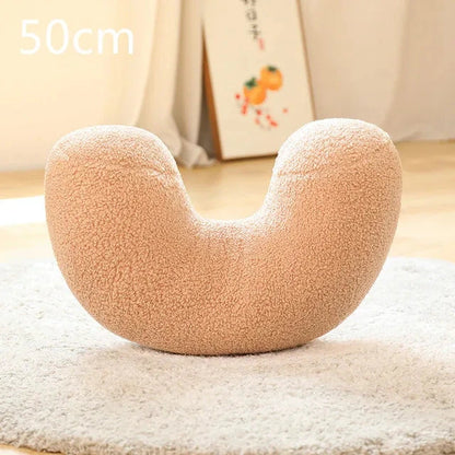 kawaiies-softtoys-plushies-kawaii-plush-Minimalist Shapes Moon Ball Pillow Plushies Soft toy Curve (Cream) 